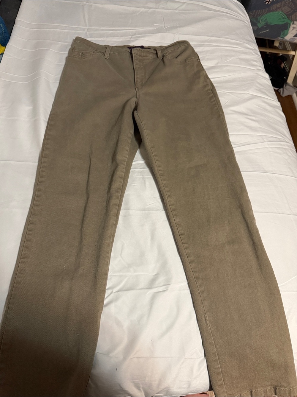 Gloria Vanderbilt Men's Chinos in Olive Brown